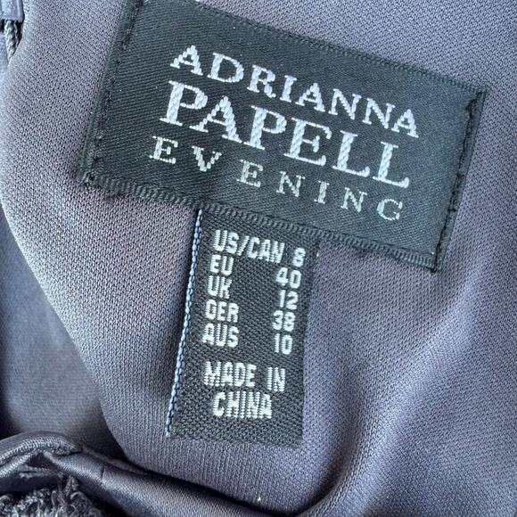 Adriana Papell Lace Sheath Dress, Size 8, Sleeveless Formal Cocktail Gown, NEW - Picture 8 of 8